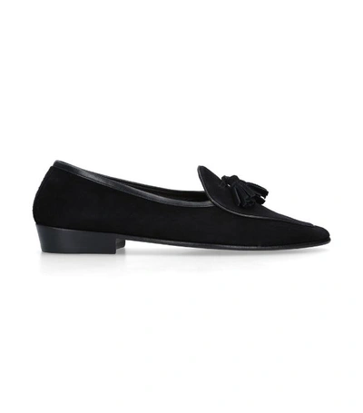 Shop Baudoin & Lange Suede Tassel Loafers