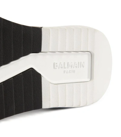 Shop Balmain Leather High-top B-glove Sneakers