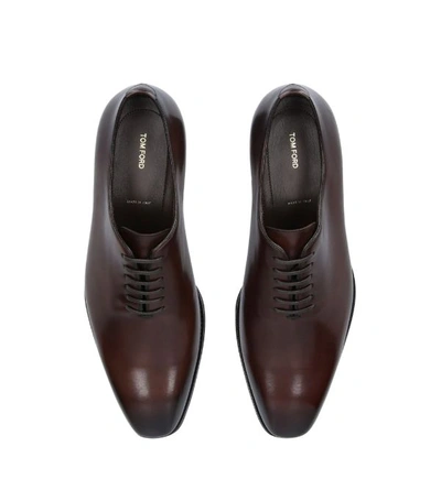 Shop Tom Ford Leather Elkan Oxford Shoes