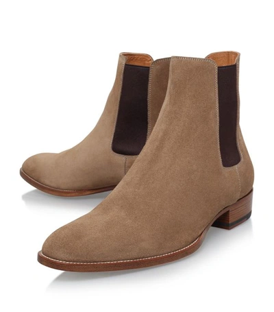 Shop Saint Laurent Suede Wyatt Chelsea Boots