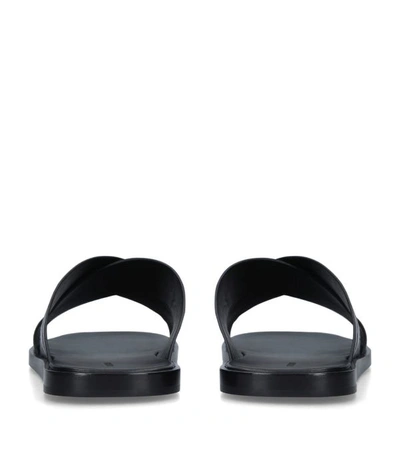 Shop Balenciaga Crocodile Print Crossover Slides