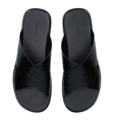 Shop Balenciaga Crocodile Print Crossover Slides