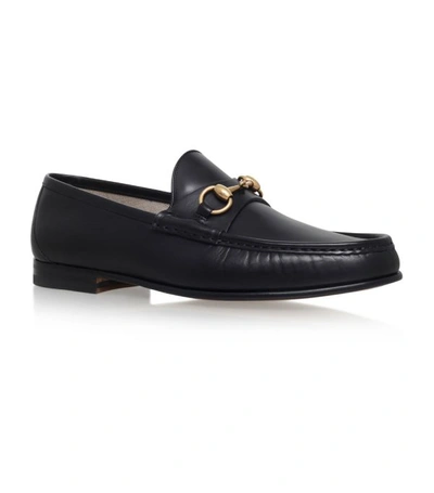 Shop Gucci Horsebit Leather Loafers