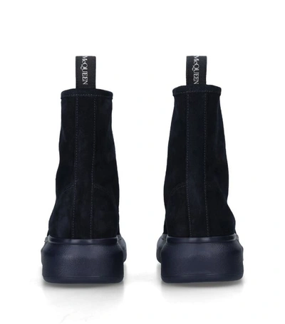 Shop Alexander Mcqueen Suede Hybrid Lace-up Boots