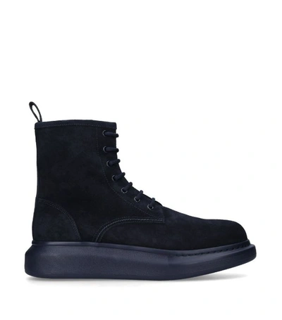 Shop Alexander Mcqueen Suede Hybrid Lace-up Boots