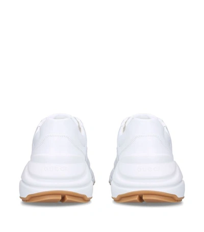 Shop Gucci Leather Worldwide Rhyton Sneakers