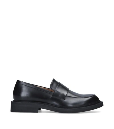 Shop Bottega Veneta Leather Loafers