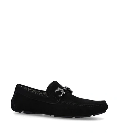 Shop Ferragamo Suede Parigi Driving Shoes