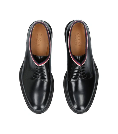 Shop Gucci Beyond Web Trim Derby Shoes