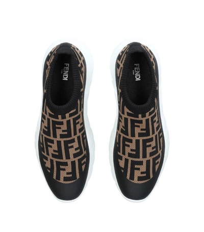 Shop Fendi Ffknit Sock Sneakers