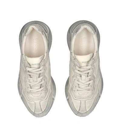 Shop Gucci Rhyton Distressed Sneakers