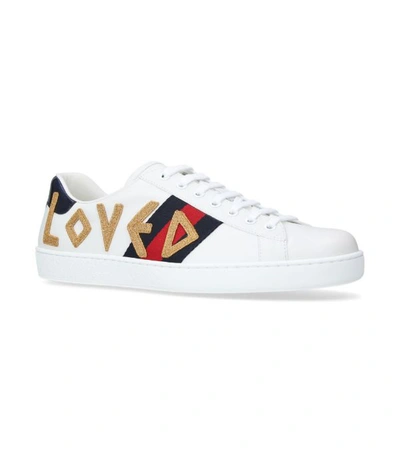Shop Gucci Ace Loved Sneakers In White/oth