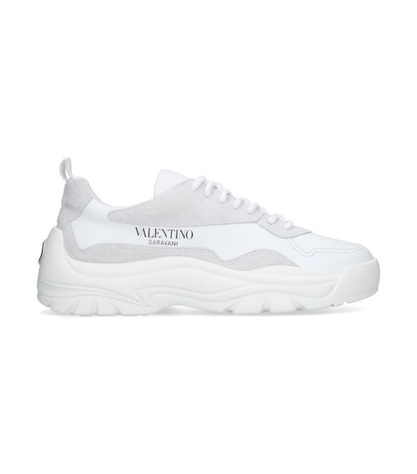 valentino bansi leather trainers