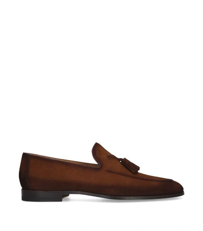 Shop Magnanni Suede Tassel Loafers