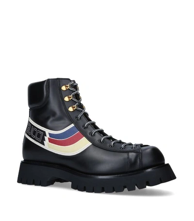 Shop Gucci Leather Oliver Hiking Boots