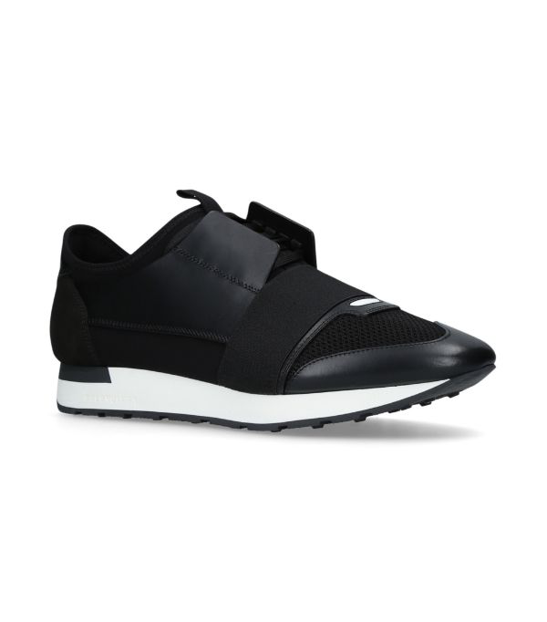 balenciaga runner black white