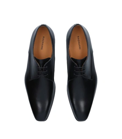 Shop Magnanni Leather Derby Shoes In Black