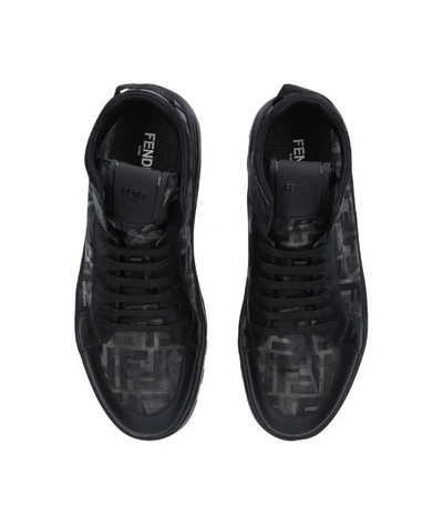 Shop Fendi Camouflage High-top Sneakers