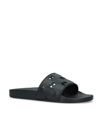 Shop Gucci Pursuit Cut-out Slides