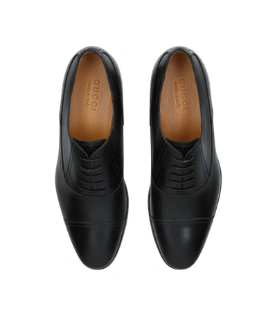 Shop Gucci Leather Plata Oxford Shoes