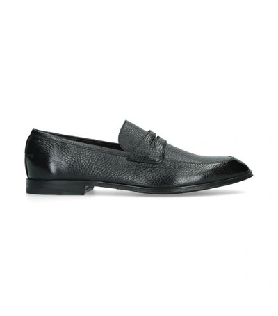 Shop Bally Leather Webb Loafers