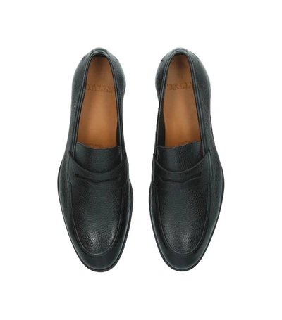 Shop Bally Leather Webb Loafers