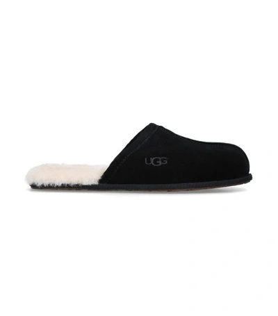 Shop Ugg Scuff Suede Slippers In Black
