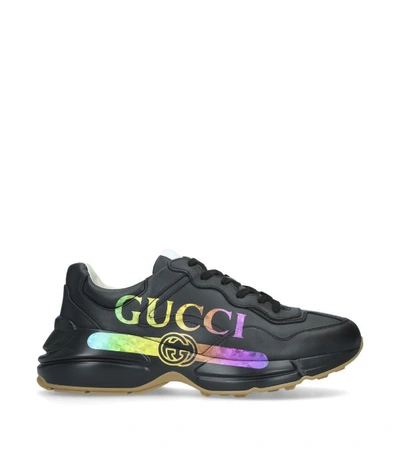 Shop Gucci Rhyton Rainbow Logo Sneakers