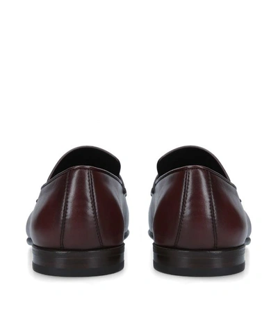 Shop Ermenegildo Zegna Leather Asola Penny Loafers