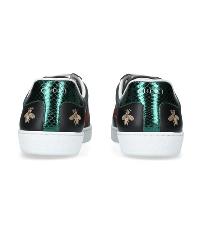 Shop Gucci New Ace Embroidered Sneakers