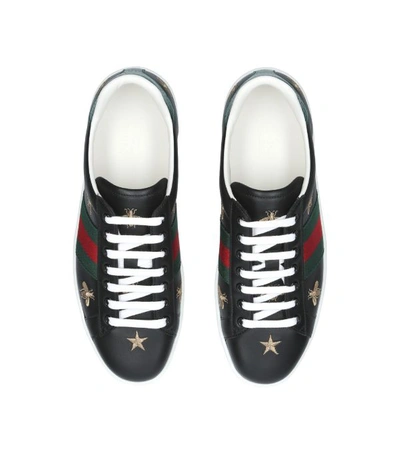 Shop Gucci New Ace Embroidered Sneakers