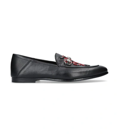 Shop Gucci Brixton Snake Loafers