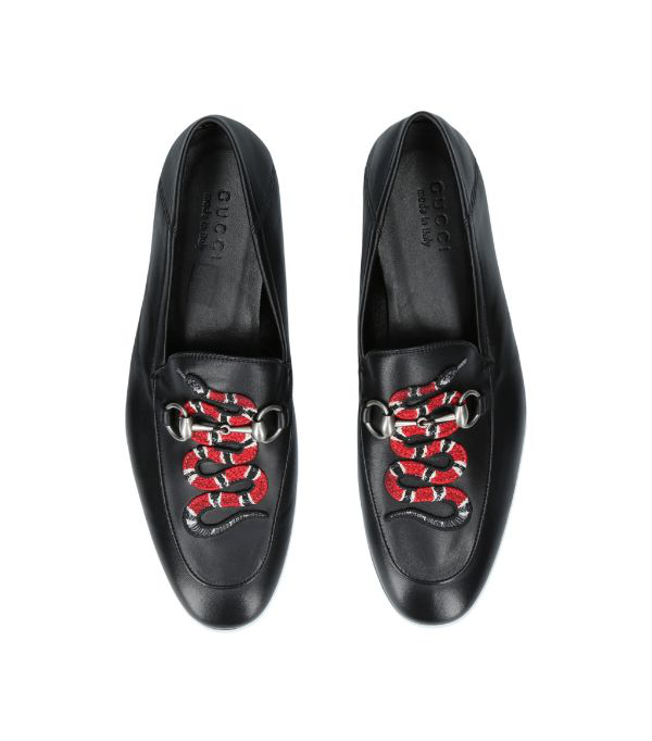 gucci leather loafer with kingsnake