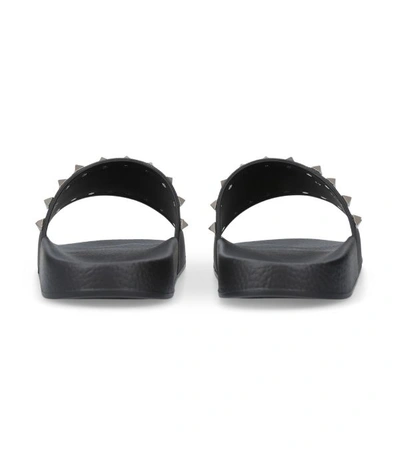 Shop Valentino Garavani Leather Rockstud Sandals