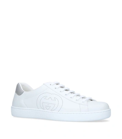 Shop Gucci New Ace Perforated Sneakers