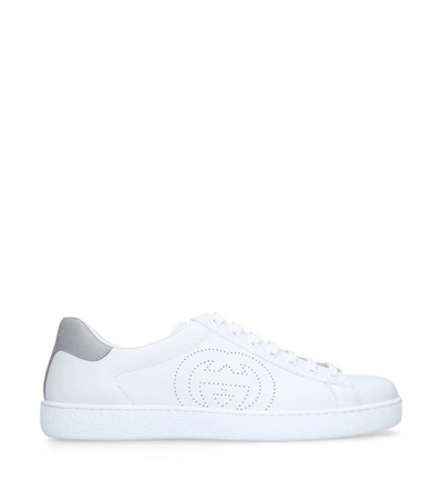 Shop Gucci New Ace Perforated Sneakers