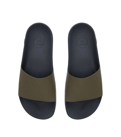 Shop Balmain Embossed Calypso Slides