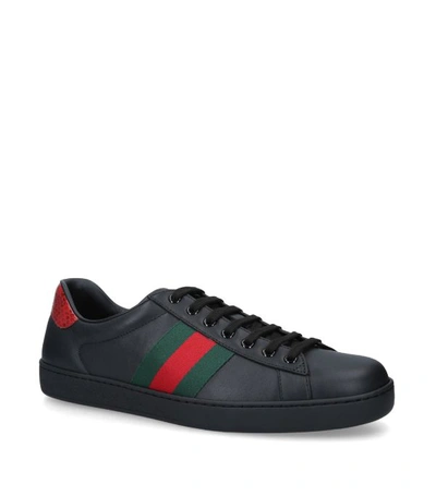 Shop Gucci Leather New Ace Sneakers