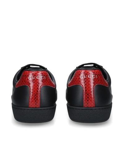 Shop Gucci Leather New Ace Sneakers