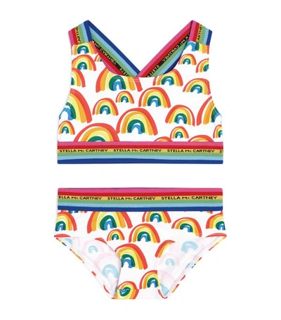 Shop Stella Mccartney Kids Rainbow Print Bikini