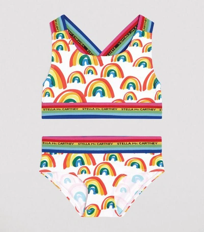 Shop Stella Mccartney Kids Rainbow Print Bikini