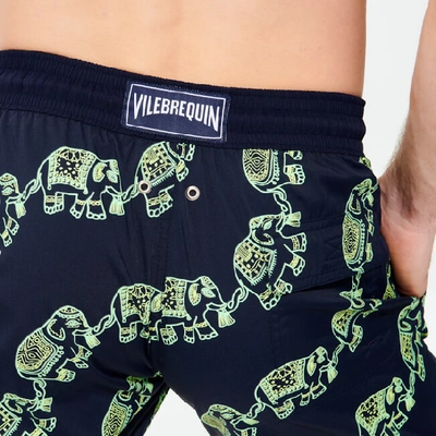 Vilebrequin Elephants Glow Swim Trunks In Blue