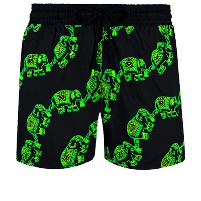Vilebrequin Elephants Glow Swim Trunks In Blue