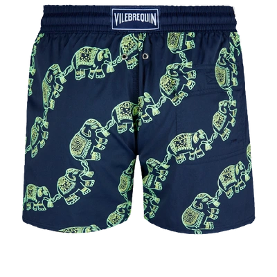 Vilebrequin Elephants Glow Swim Trunks In Blue