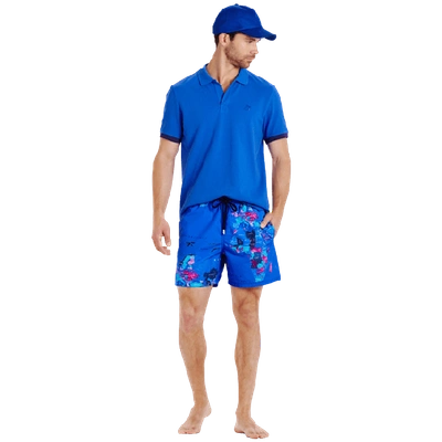 Shop Vilebrequin Men Cotton Polo Shirt Solid In Blue