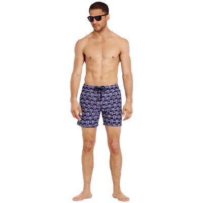 Vilebrequin Men's Seahorse-print Swim Trunks In Blue