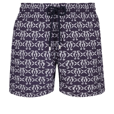 Vilebrequin Men's Seahorse-print Swim Trunks In Blue