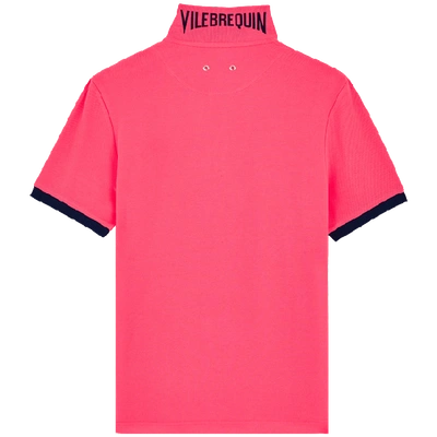 Shop Vilebrequin Men Cotton Polo Shirt Solid In Pink