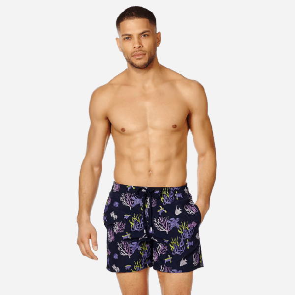 coral swim trunks