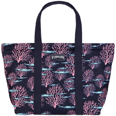 Shop Vilebrequin Large Beach Bag Coral & Fish In Blue